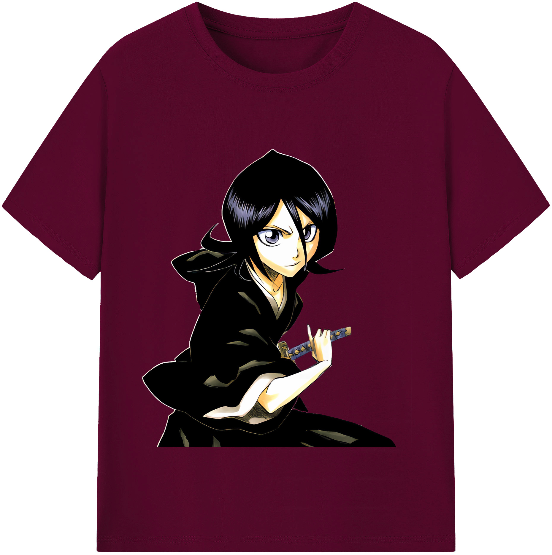 （画像用） ブリーチ 朽木ルキア BLEACH Kuchiki Rukia レディースカジュアルプリントTシャツ（綿100％）